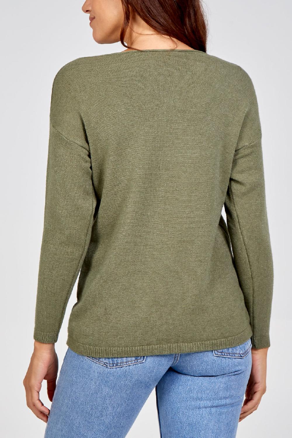 Qed London Ribbed Star Jumper