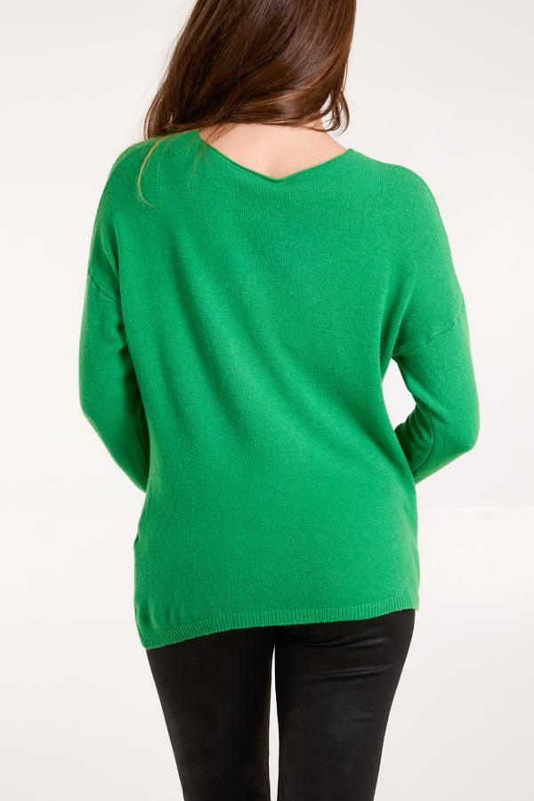 Qed London Ribbed Star Jumper