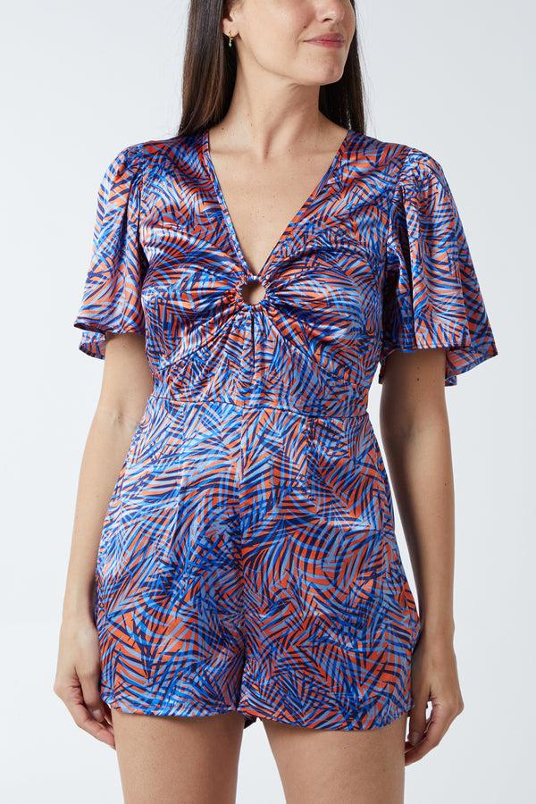 qed london Ring Front Playsuit
