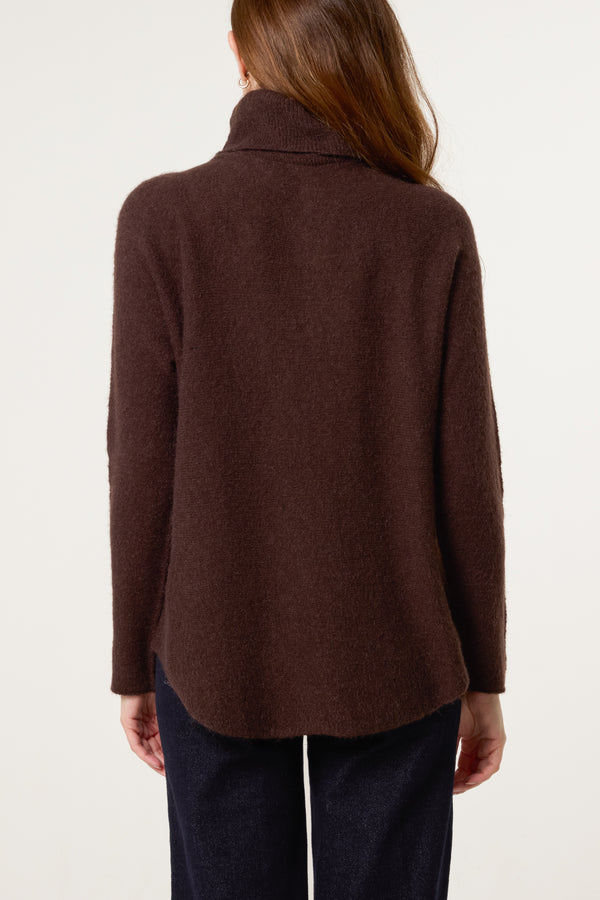 Qed London Roll Neck Soft Touch Jumper