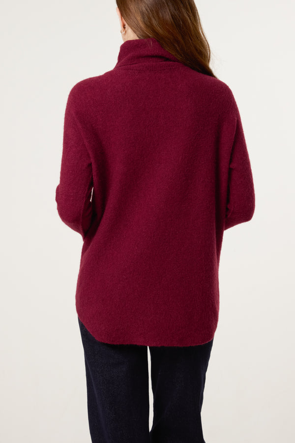 Qed London Roll Neck Soft Touch Jumper