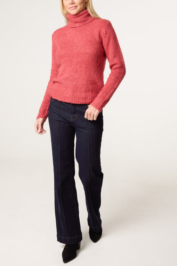 Qed London Roll Neck Thick Knit Jumper