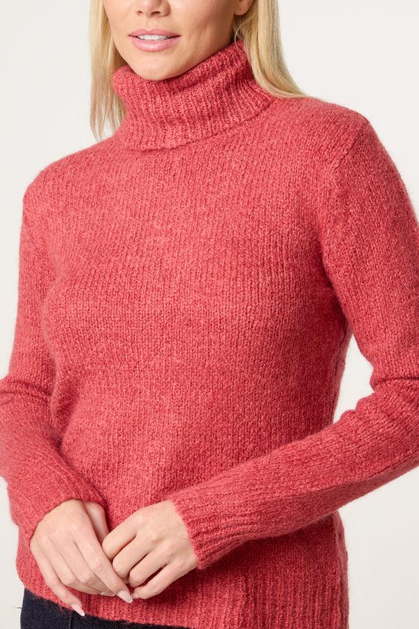 Qed London Roll Neck Thick Knit Jumper