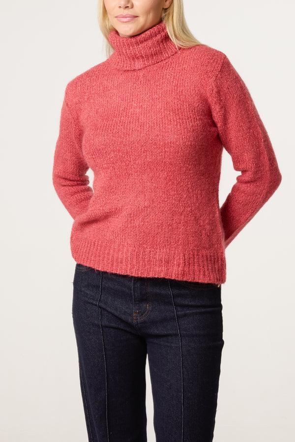 qed london Roll Neck Thick Knit Jumper