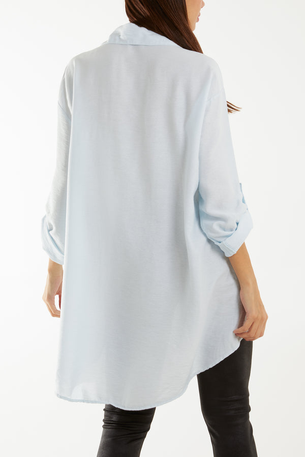 Qed London Roll Sleeve Utility Shirt