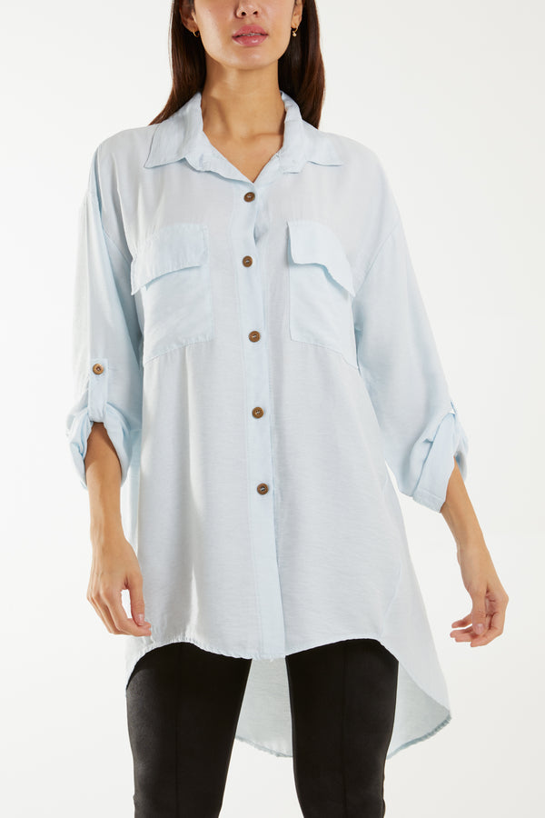 qed london Roll Sleeve Utility Shirt