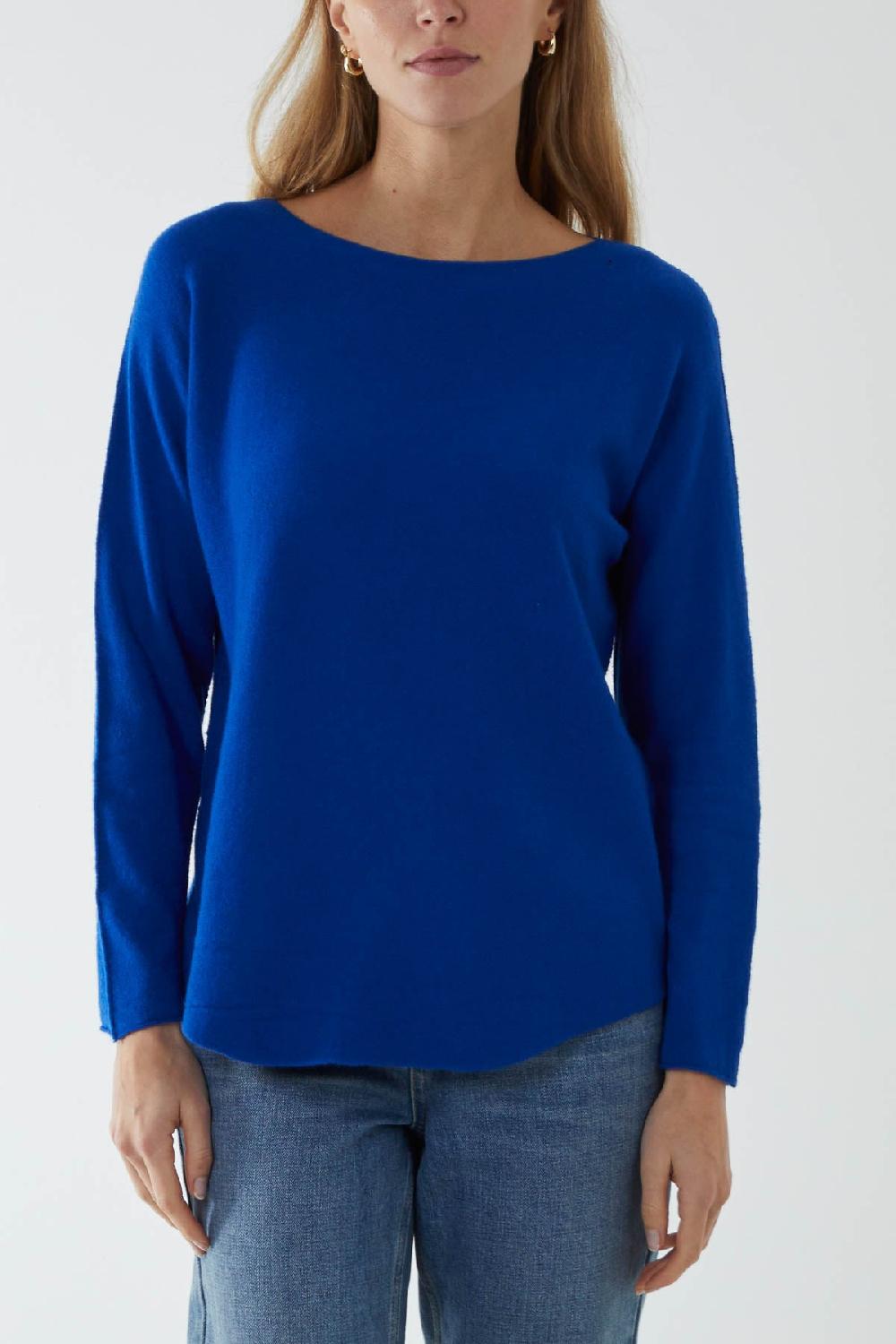 Qed London Round Neck Fine Knit Jumper