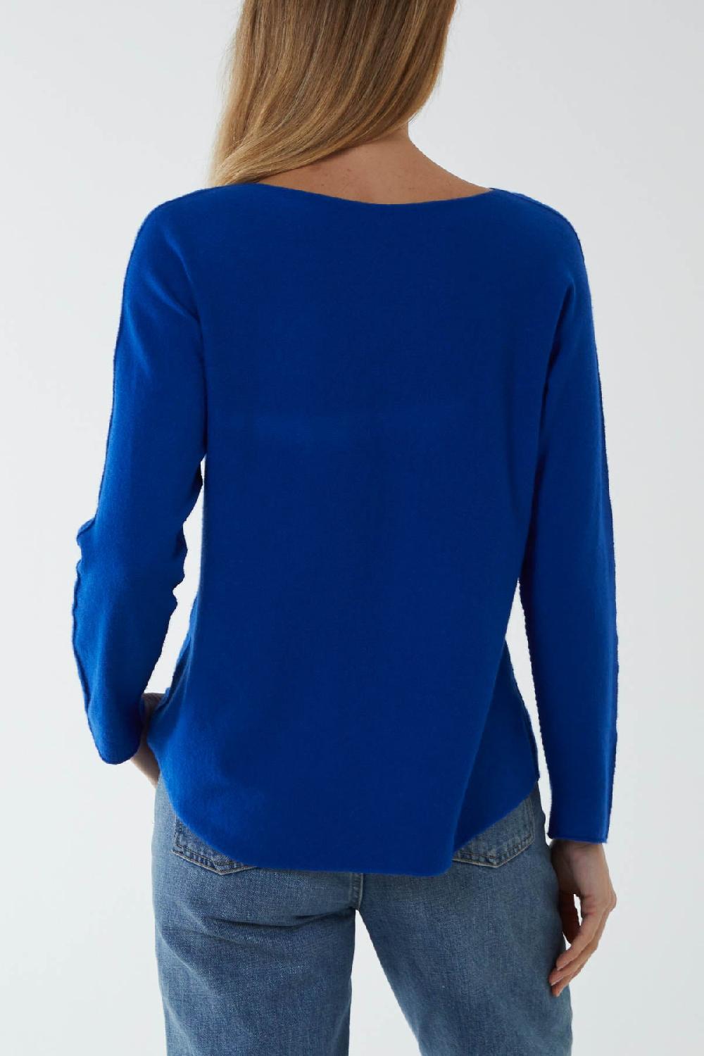 Qed London Round Neck Fine Knit Jumper