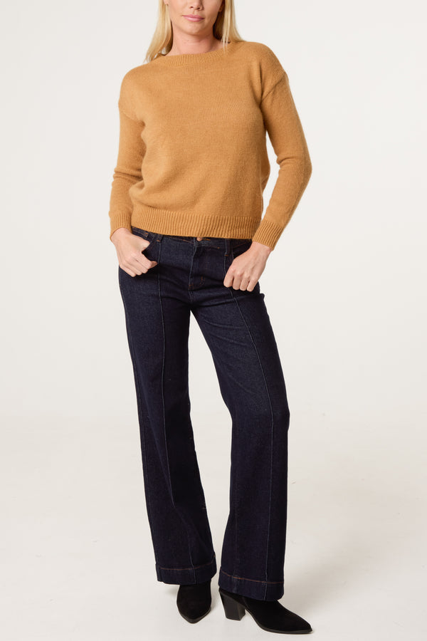Qed London Round Neck Knit Jumper