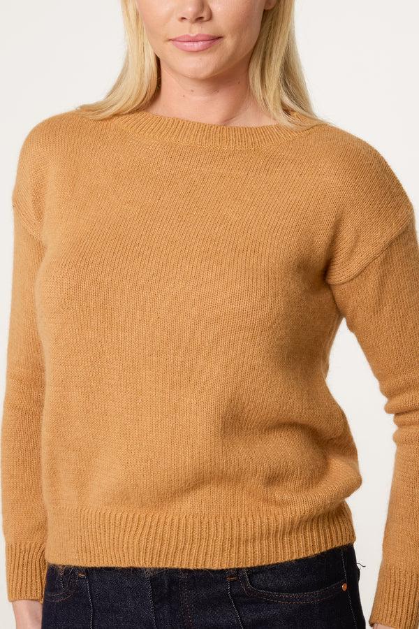 Qed London Round Neck Knit Jumper