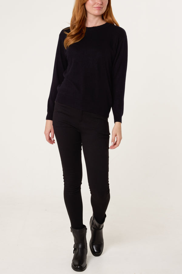 Qed London Round Neck Knit Jumper