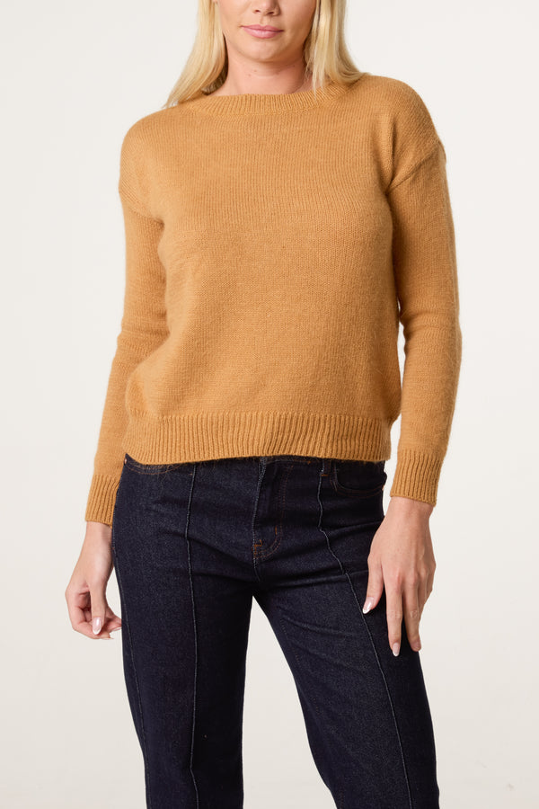 qed london Round Neck Knit Jumper