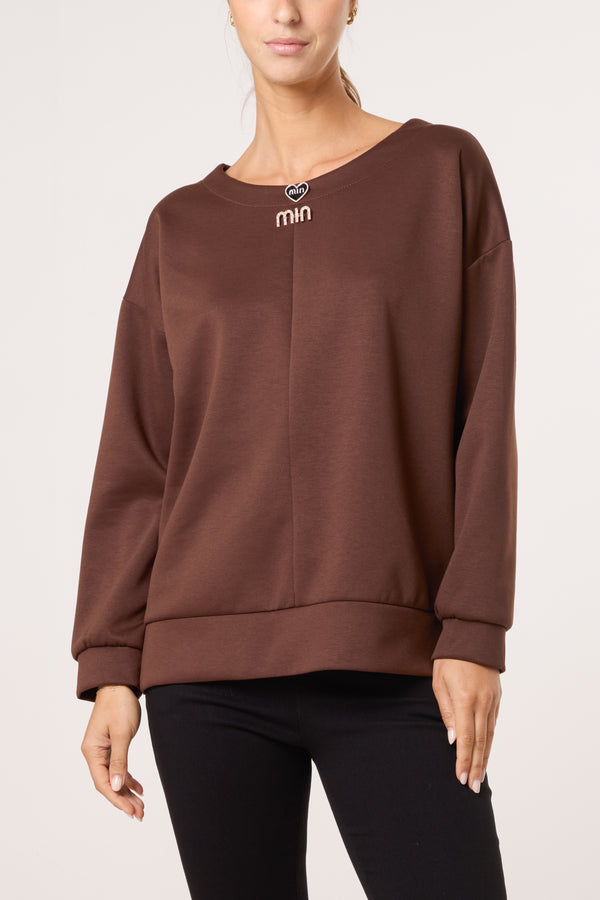 Qed London Round Neck Soft Touch Sweatshirt