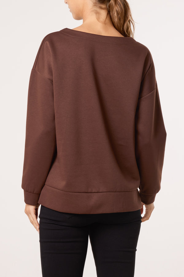 Qed London Round Neck Soft Touch Sweatshirt