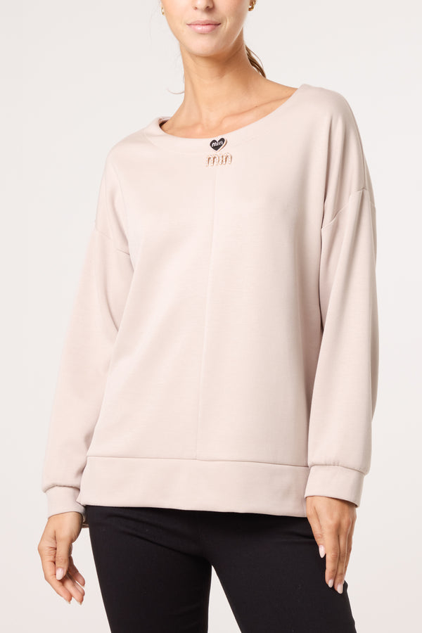 qed london Round Neck Soft Touch Sweatshirt