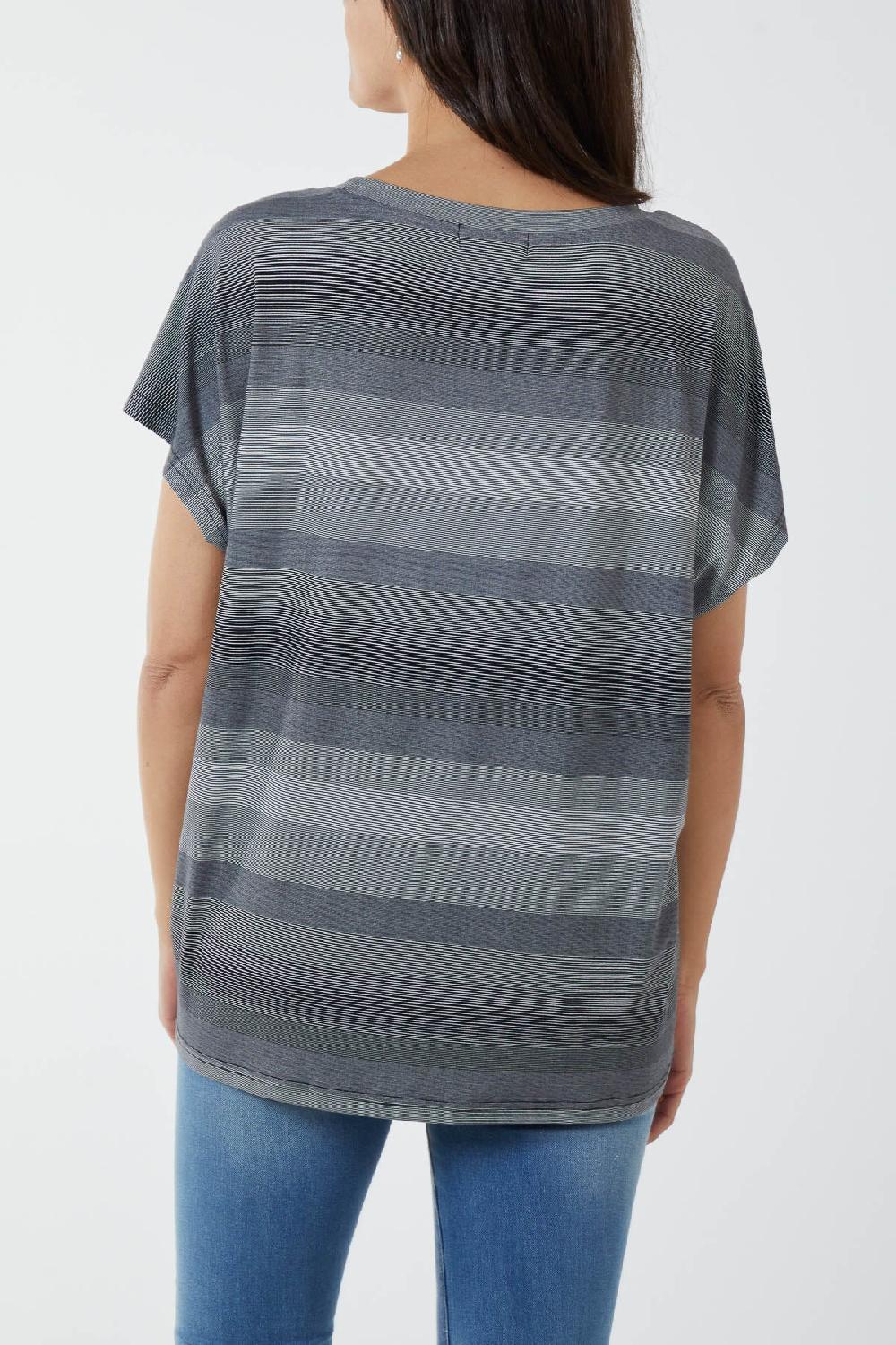 Qed London Round Neck Stripe T-Shirt