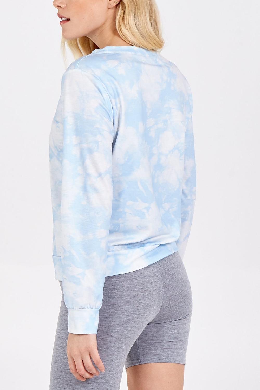 Qed London Round Neck Tie Dye Sweatshirt