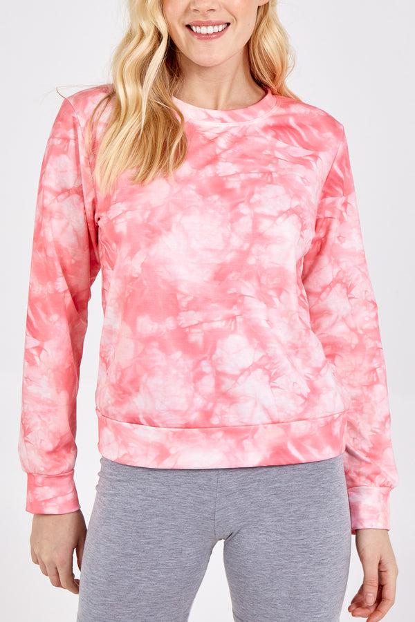 qed london Round Neck Tie Dye Sweatshirt