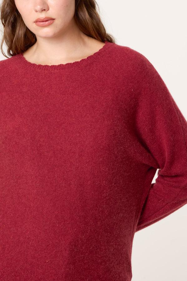Qed London Scallop Neck Knit Jumper