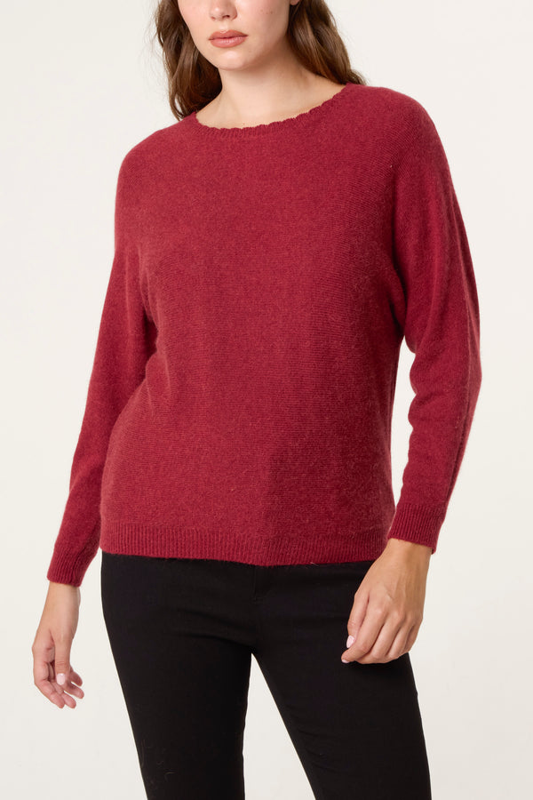 qed london Scallop Neck Knit Jumper