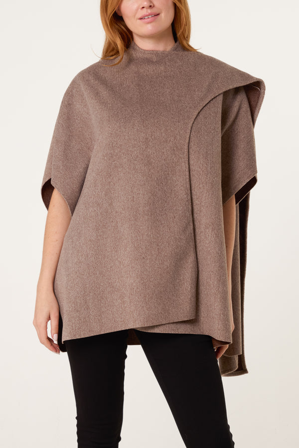 Qed London Scarf Detail Wrapped Cape