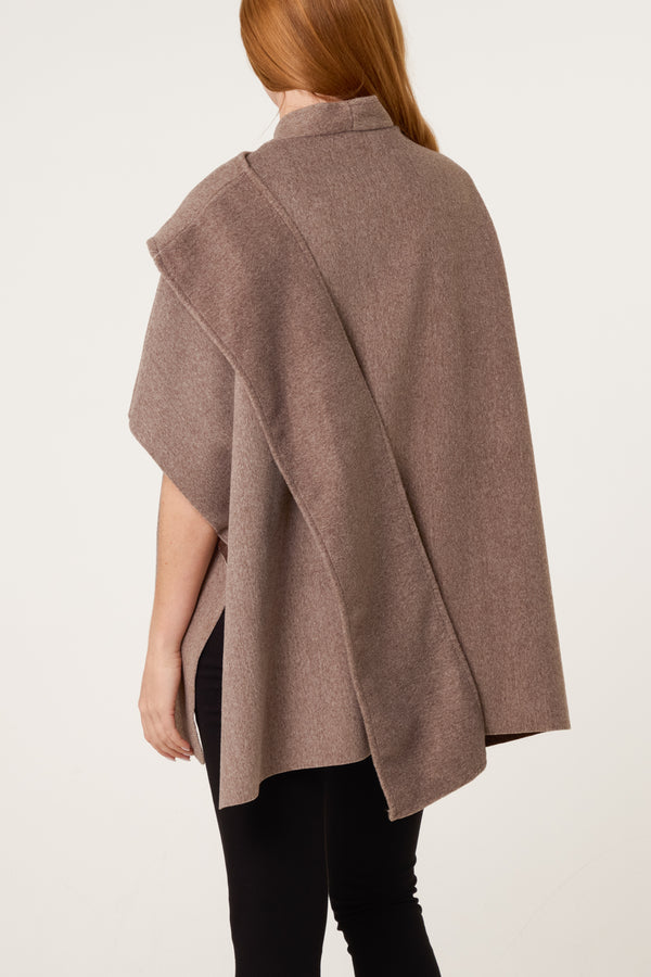 Qed London Scarf Detail Wrapped Cape