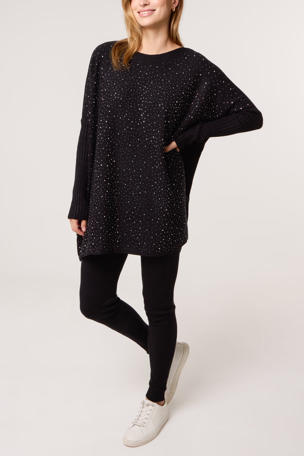 qed london Scattered Embellished Knitwear Set
