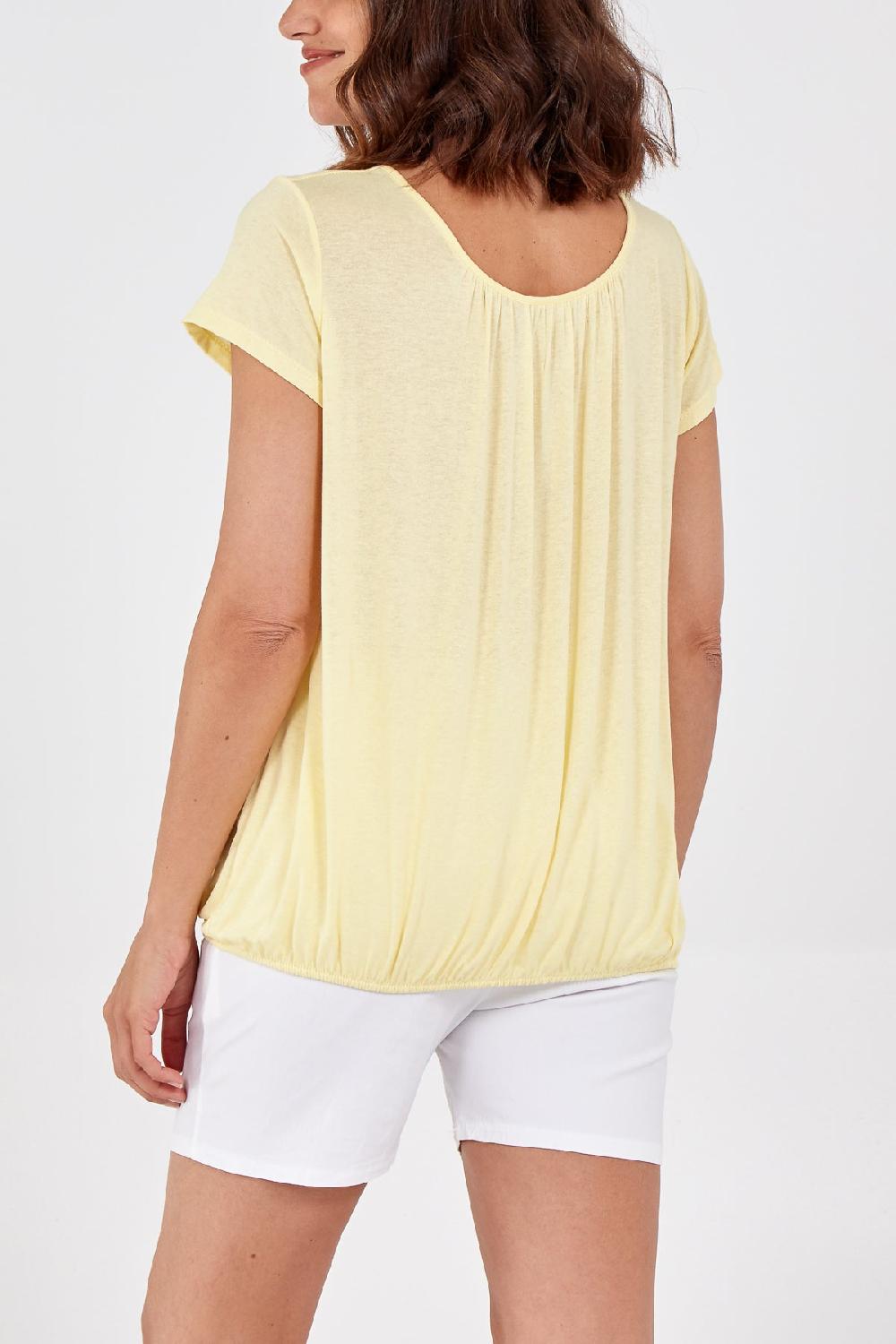 Qed London Scoop Neck Elastic Top