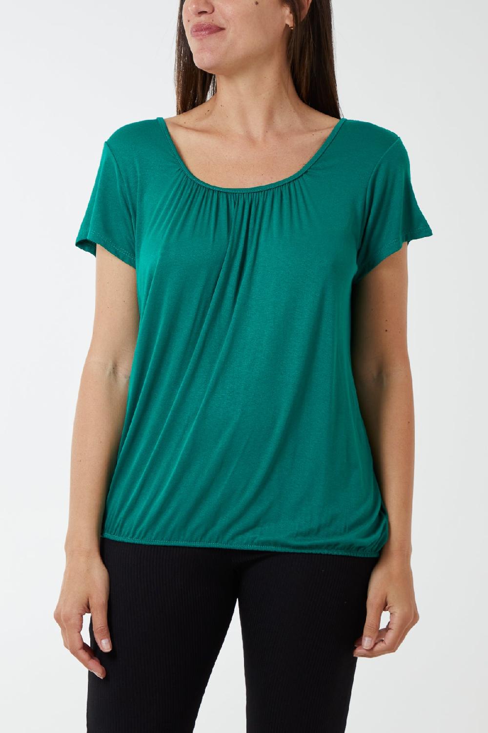 Qed London Scoop Neck Elastic Top