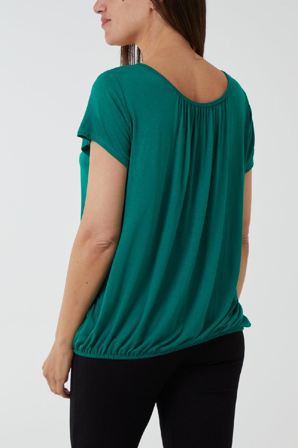 Qed London Scoop Neck Elastic Top