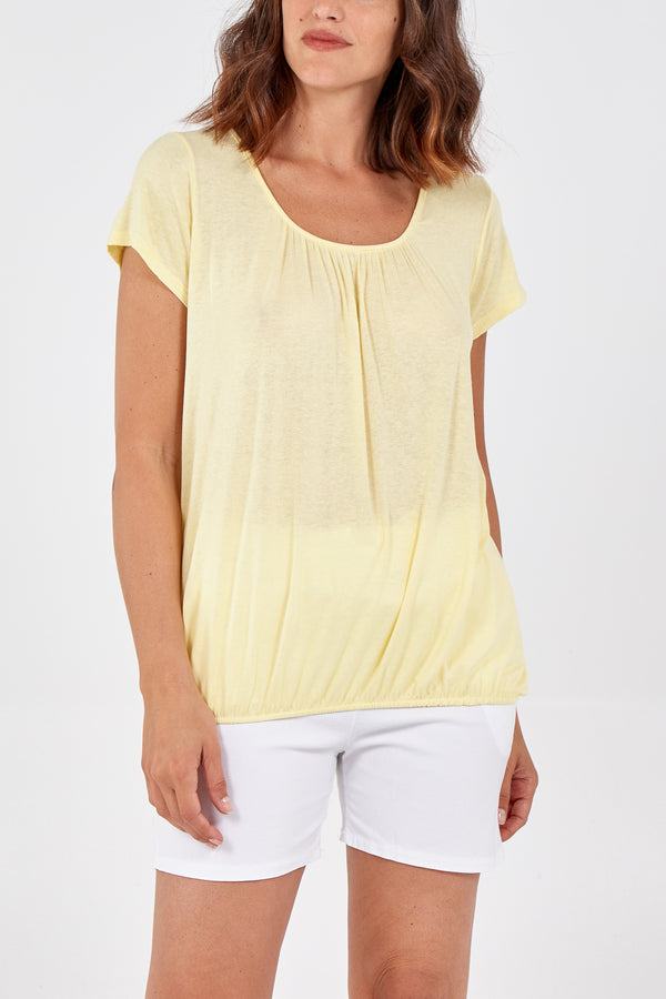 Qed London Scoop Neck Elastic Top