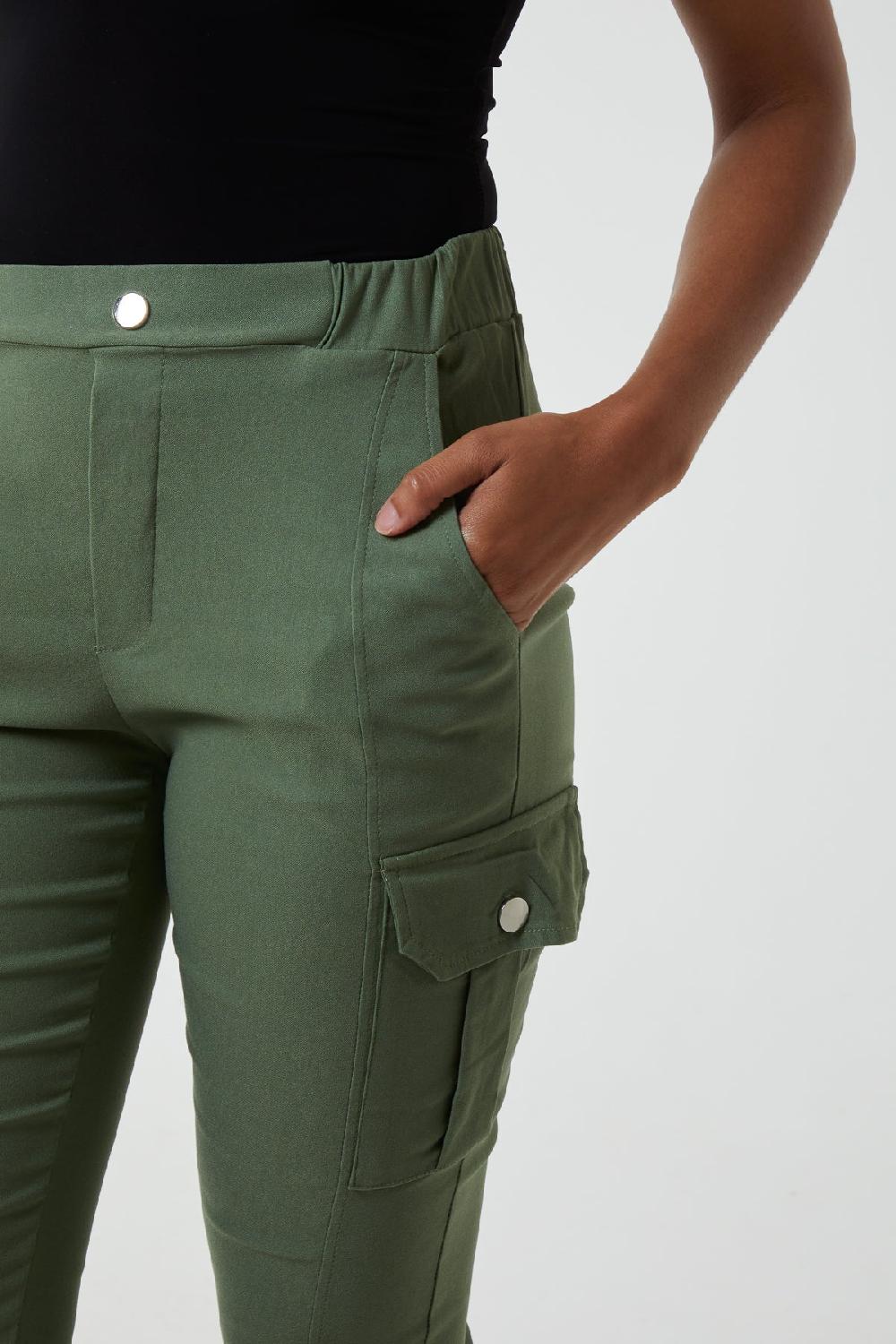 Qed London Seam Detail Cropped Cargo Trousers