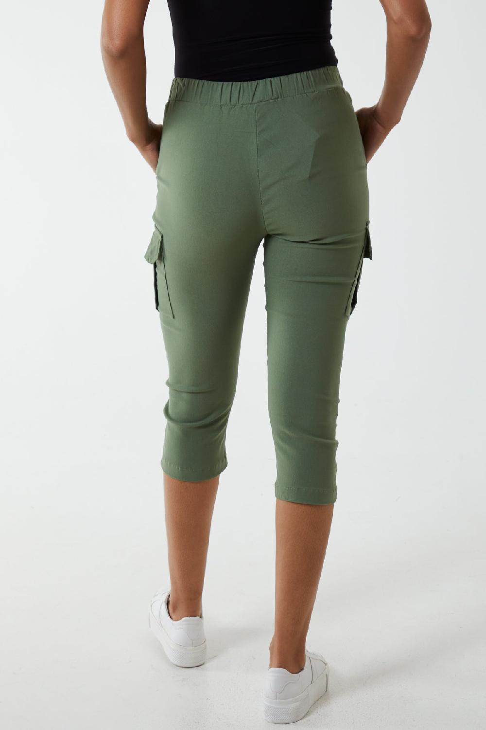 Qed London Seam Detail Cropped Cargo Trousers