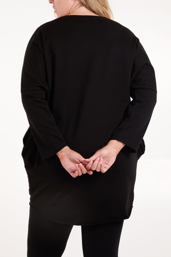 Qed London Sequin Cat Bike Sweat Top