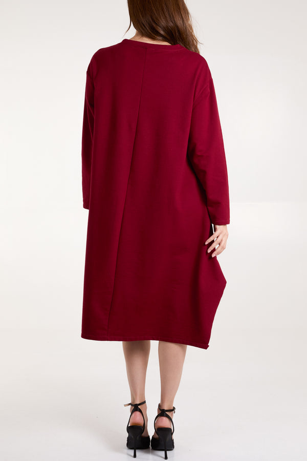 Qed London Sequin Insert Sweatshirt Dress