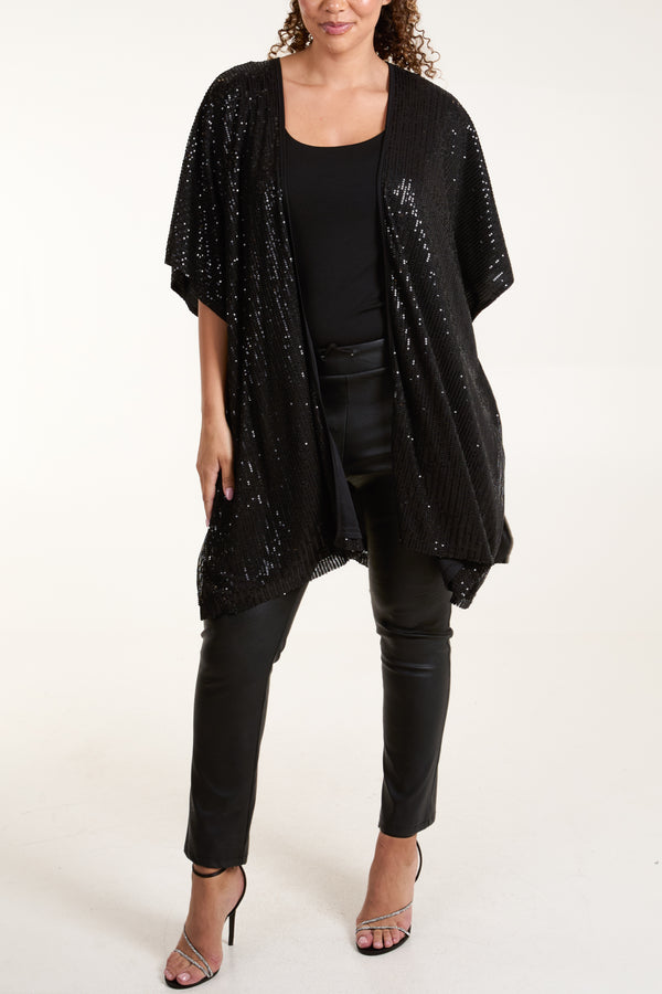 Qed London Sequin Kimono Cardigan