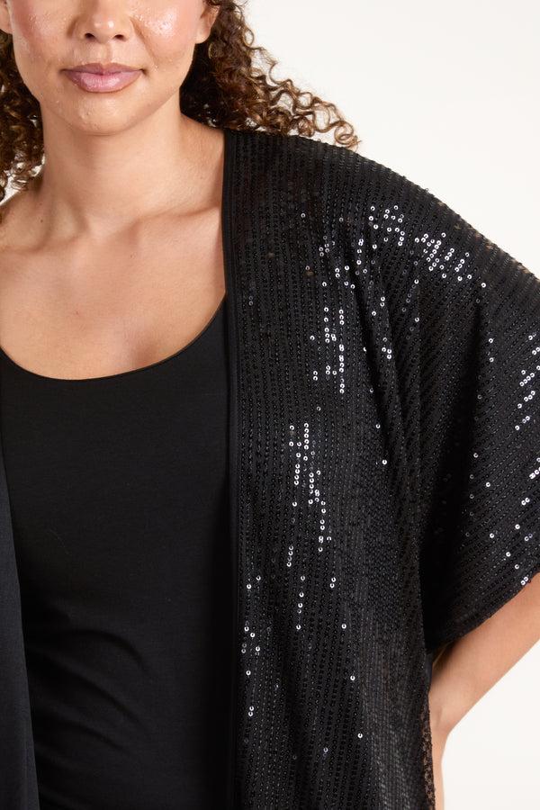 Qed London Sequin Kimono Cardigan