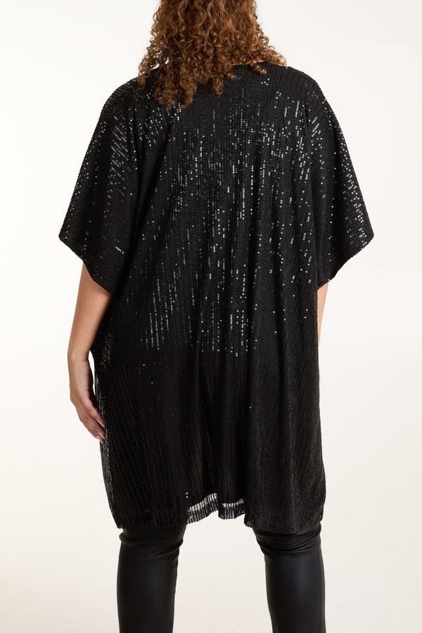 Qed London Sequin Kimono Cardigan