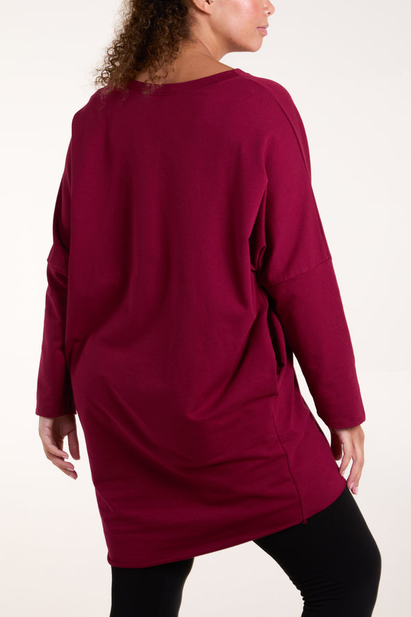 Qed London Sequin "Santa Baby" Oversized Sweatshirt