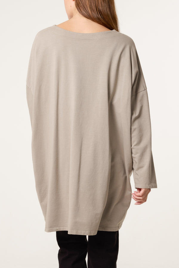 Qed London Sequin Star Cotton Blend Sweat Top