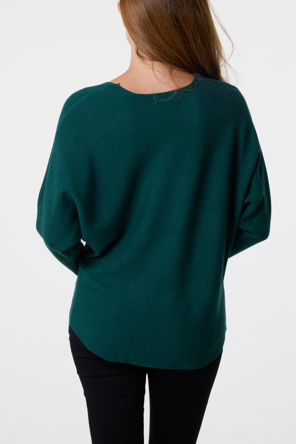 Qed London Sequin Star Fine Knit Jumper