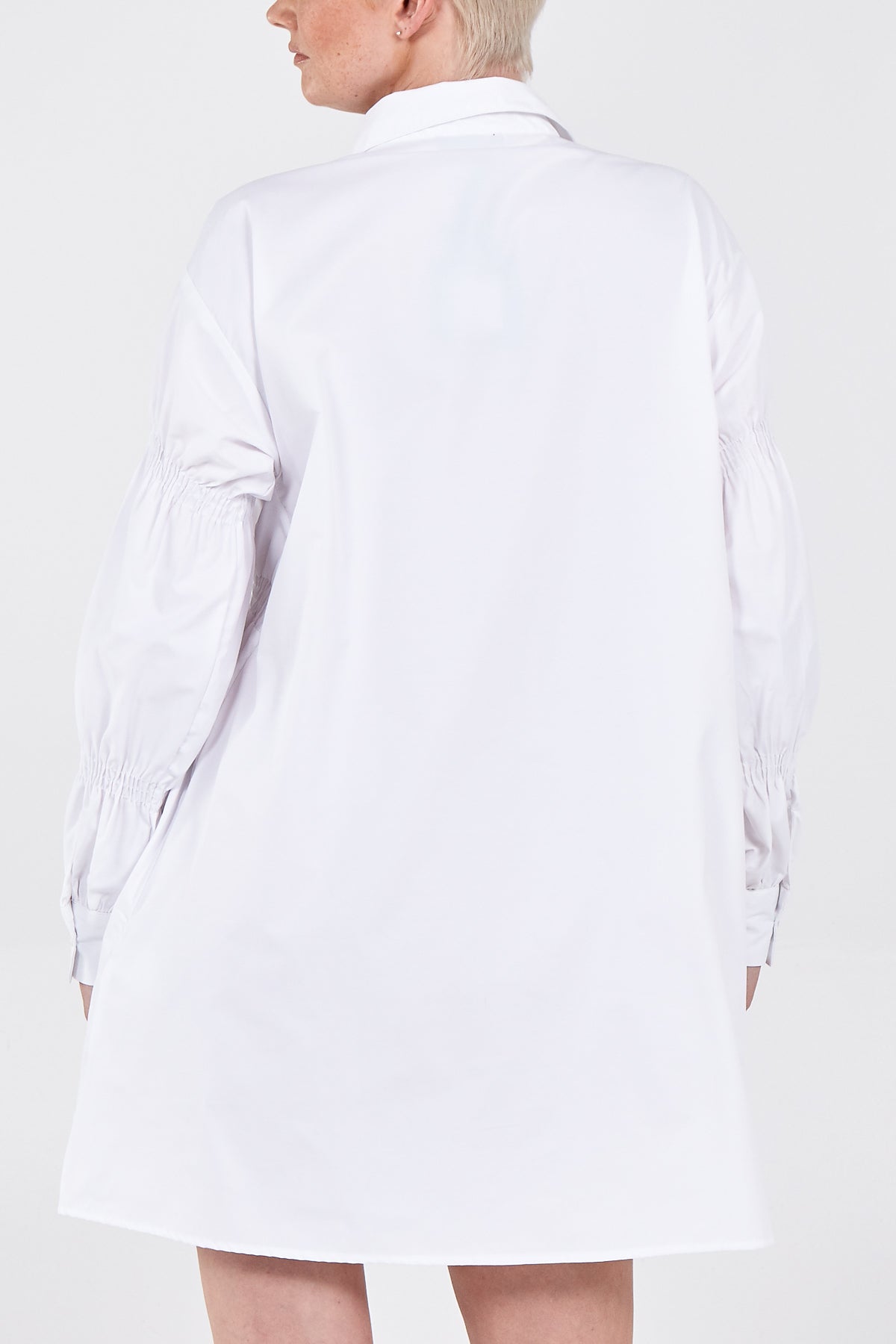 Qed London Shirred Waist Shirt Dress