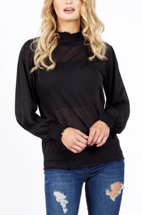 qed london Shirring Victorian Top