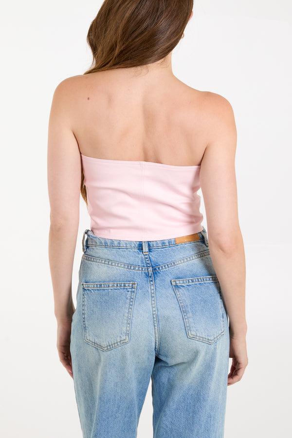 Qed London Shoelace Bandeau Crop Bustier