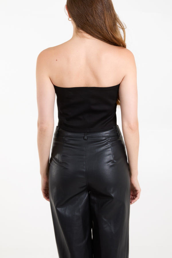 Qed London Shoelace Bandeau Crop Bustier