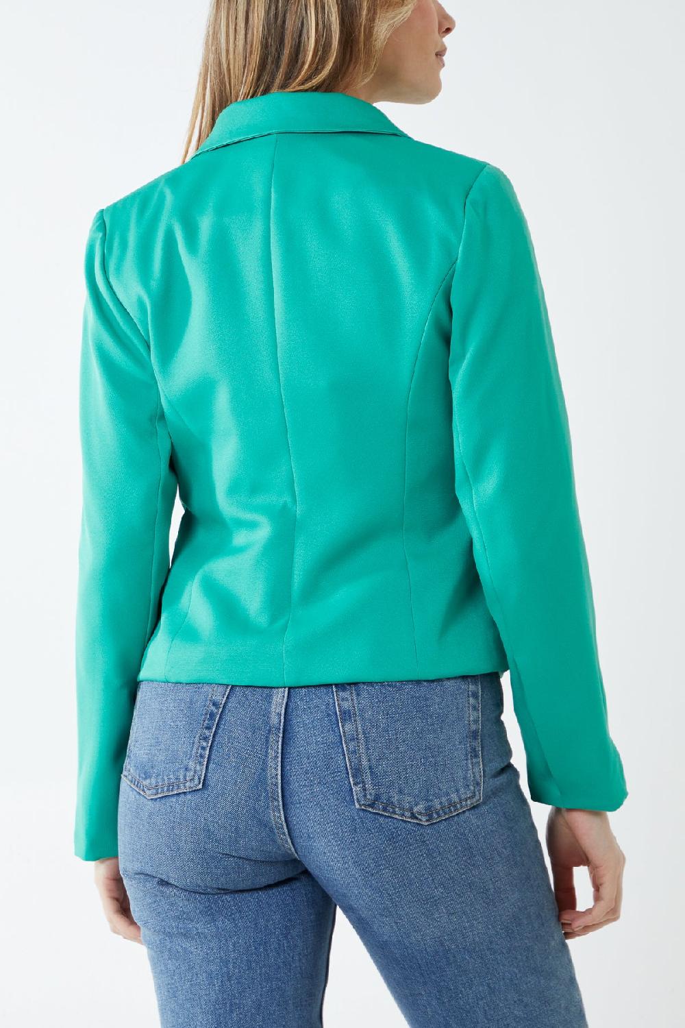 Qed London Short Double-Breasted Blazer