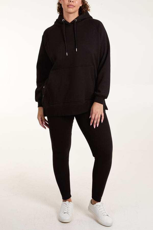 Qed London Side Popper Hoodie & Legging Set