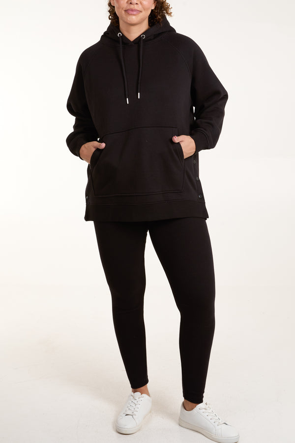 qed london Side Popper Hoodie & Legging Set