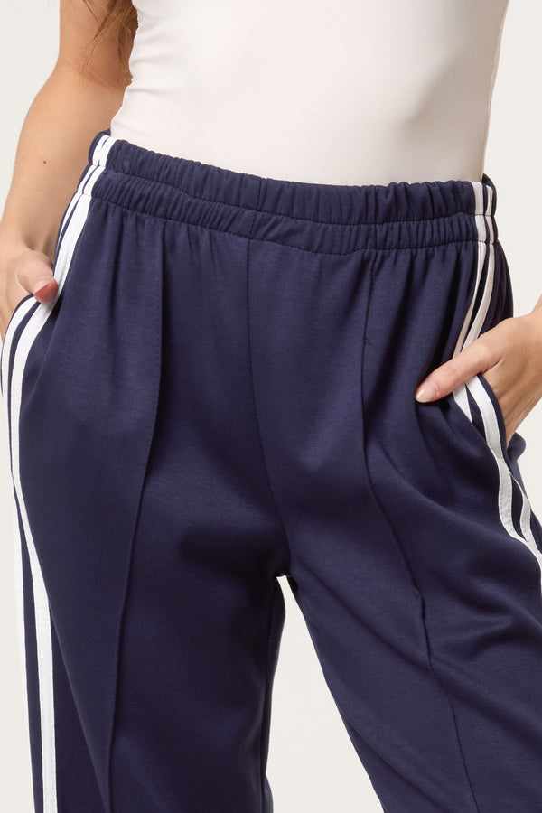 Qed London Side Stripe Wide Leg Joggers