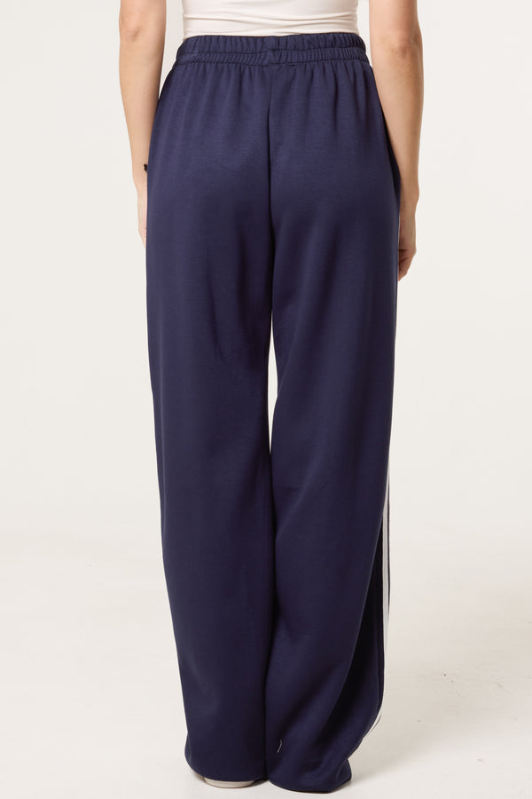 Qed London Side Stripe Wide Leg Joggers